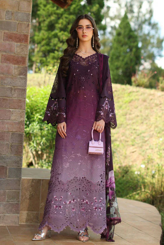 Picture of Noor by Saadia Asad - Noor Luxury Eid Handwork Schiffli Laserkari - D4B-Seraphine - Unstitched - Available at Raja Sahib