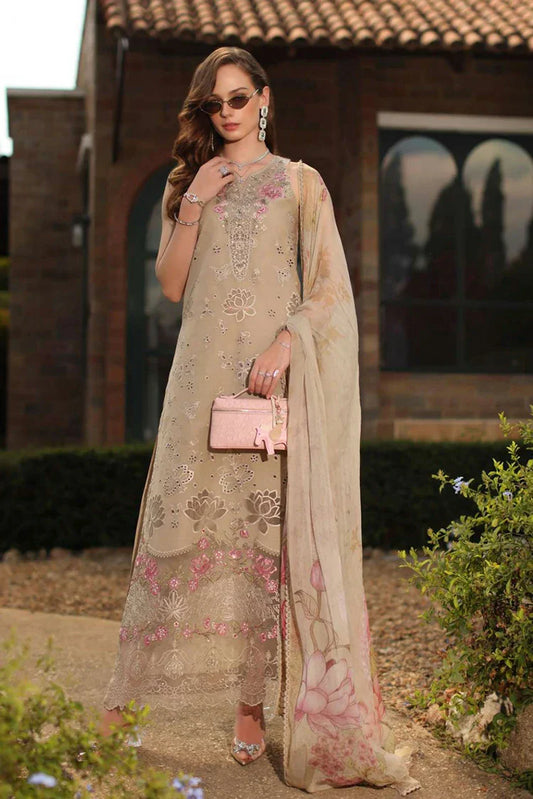 Picture of Noor by Saadia Asad - Noor Luxury Eid Handwork Schiffli Laserkari - D9B-Velisse - Unstitched - Available at Raja Sahib