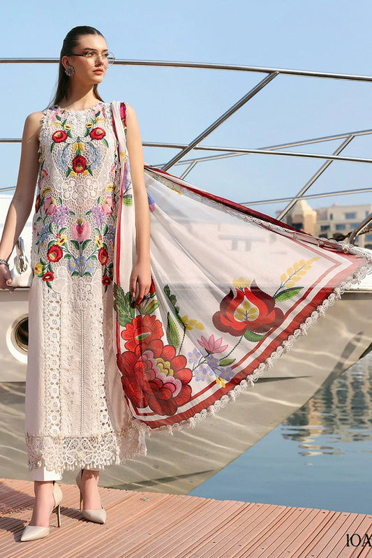 Picture of Maria B - Timeless Elegance Luxury Lawn - Design-10A - Unstitched - Available at Raja Sahib