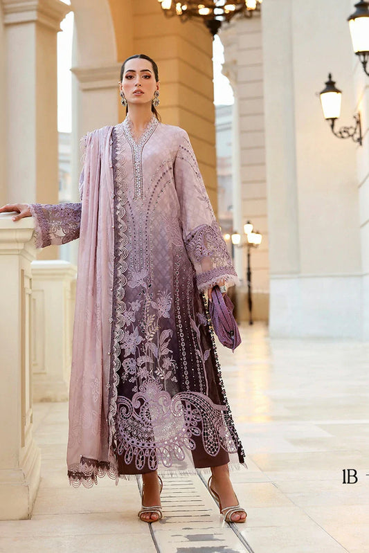 Picture of Maria B - Timeless Elegance Luxury Lawn - Design-1B - Unstitched - Available at Raja Sahib