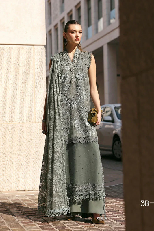 Picture of Maria B - Timeless Elegance Luxury Lawn - Design-3B - Unstitched - Available at Raja Sahib