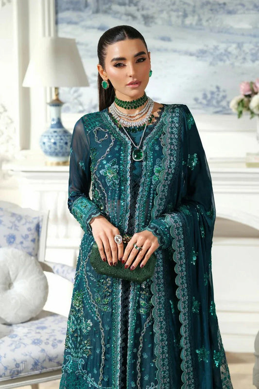 Picture of Maryam Hussain - Meer Embroidered Chiffon - 08-Momal - Unstitched - Available at Raja Sahib