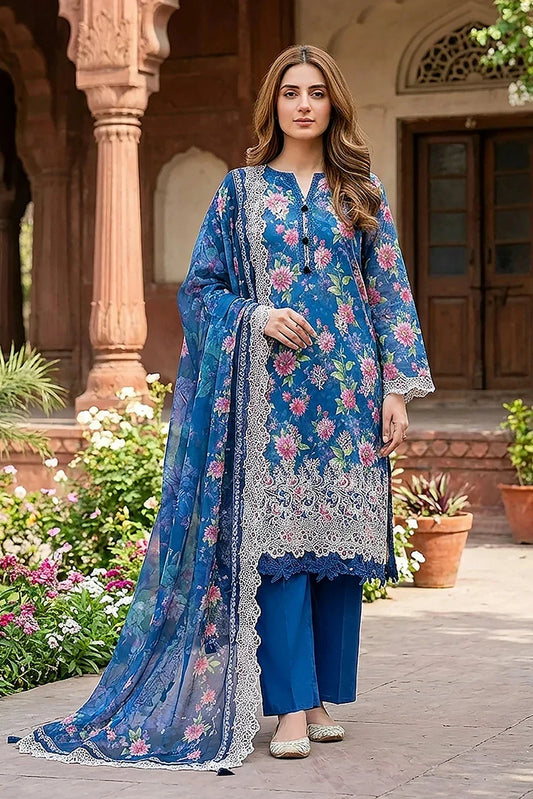 Picture of Lakhany - Chikankari Festive Collection - LG-RL-0368 - Unstitched - Available at Raja Sahib