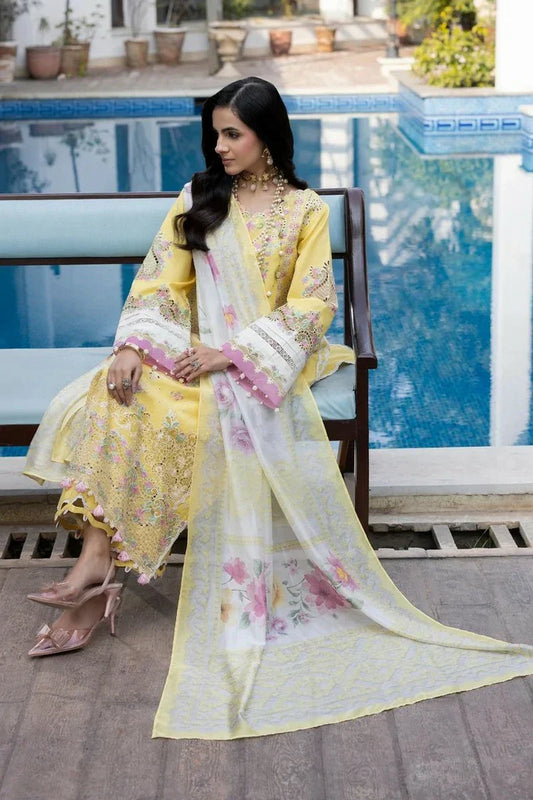 Picture of Gulmina - Dil Kash Luxury Lawn - 01-MAYA - Unstitched - Available at Raja Sahib