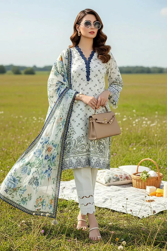 Lakhany - Komal Embroidered Printed Lawn Collection - LG-MM-0931 - Unstitched