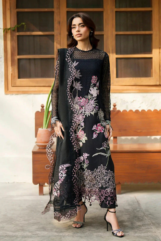 Picture of Asifa & Nabeel - Versa Luxury Lawn - Noir Lily VUL26-01 - Unstitched - Available at Raja Sahib