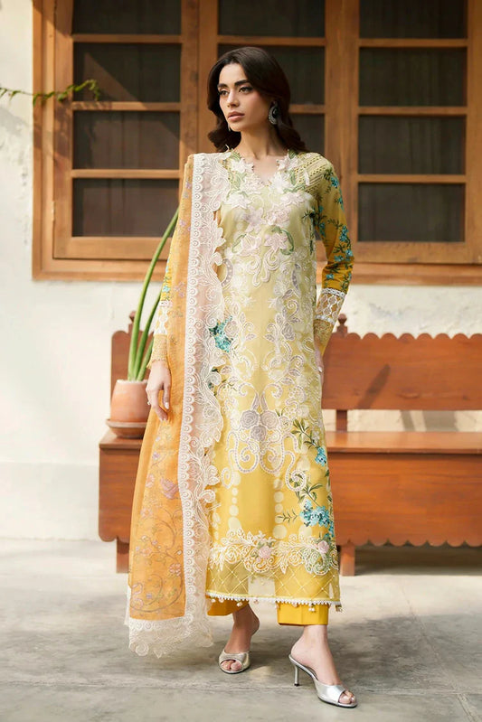 Picture of Asifa & Nabeel - Versa Luxury Lawn - Sovereign Lace VUL26-02 - Unstitched - Available at Raja Sahib