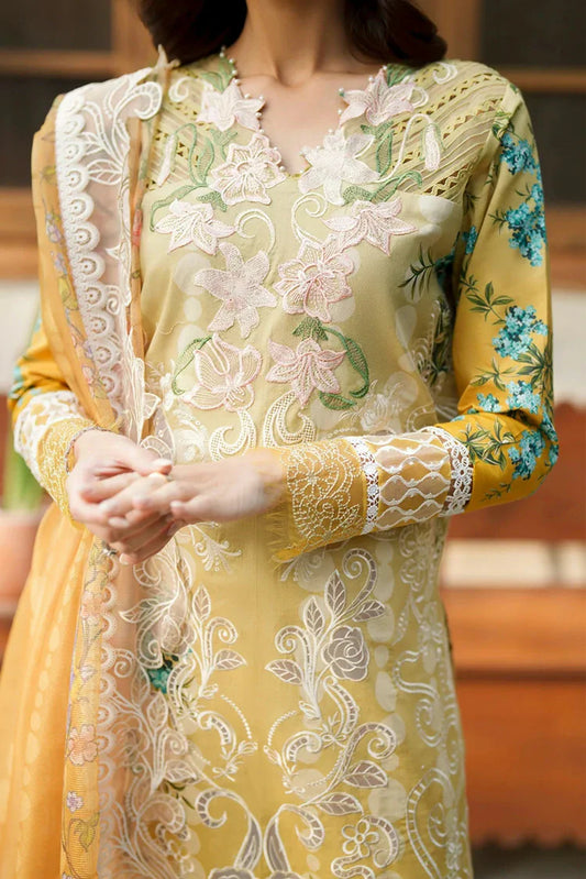 Picture of Asifa & Nabeel - Versa Luxury Lawn - Sovereign Lace VUL26-02 - Unstitched - Available at Raja Sahib