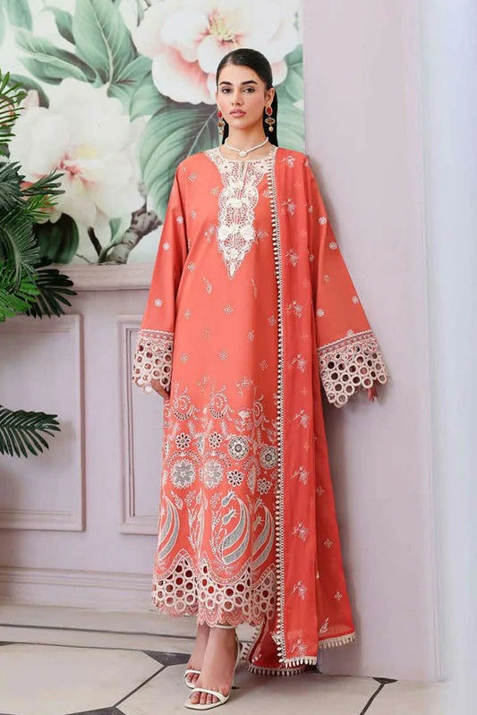 Picture of Roheenaz - Veil of Summer Luxury Lawn - 01 Soleil Blanc - Unstitched - Available at Raja Sahib