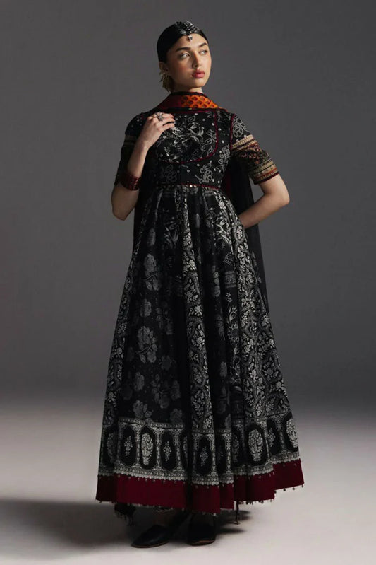 Zara Shahjahan - Anarkali Lawn - D-1 Surkh Bahar - Unstitched