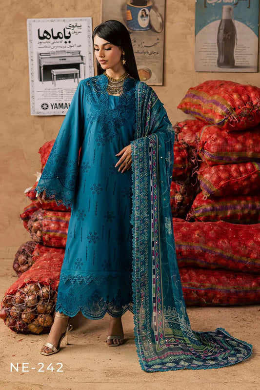Picture of Nureh - Bazar Embroidered Doria Lawn Collection Vol 1 - NE-242 - Unstitched - Available at Raja Sahib