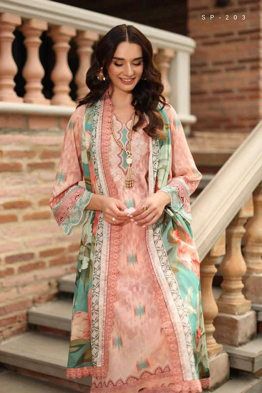 Nureh - Signature Prints Printed Lawn Zari Collection Vol 2 - SP-203 - Unstitched