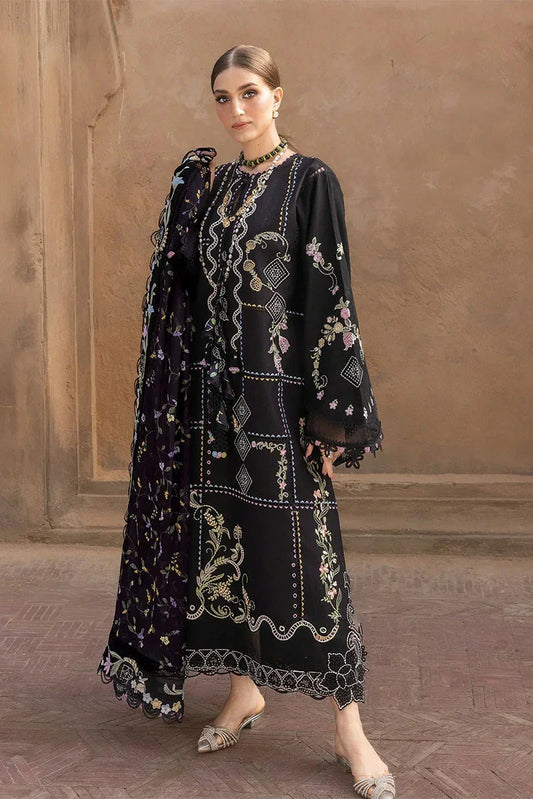 Picture of Crimson - Flow Lawn - FLORAL SERENITY - D1A - Unstitched - Available at Raja Sahib