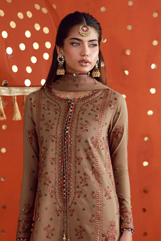 Asim Jofa - Luxury Festive - AJULFB-01 Embroidered Silk 3 Pcs - Unstitched