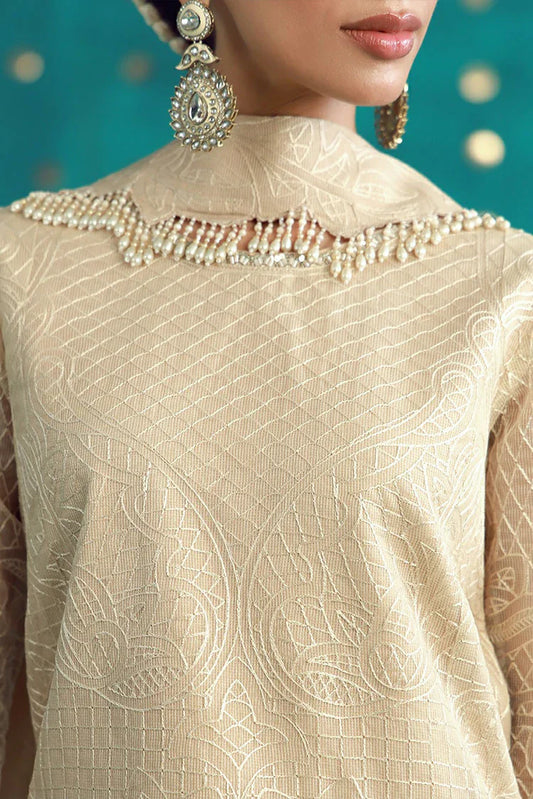 Asim Jofa - Luxury Festive - AJULFB-02 Embroidered Javeria Net 3 Pcs - Unstitched