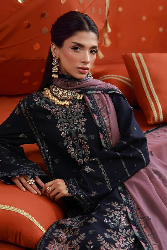 Asim Jofa - Luxury Festive - AJULFB-05 Embroidered Boski Silk 3 Pcs - Unstitched