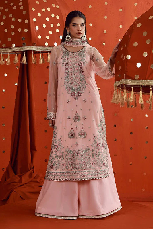 Asim Jofa - Luxury Festive - AJULFB-06 Embroidered Poly Net 3 Pcs - Unstitched