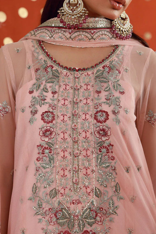 Asim Jofa - Luxury Festive - AJULFB-06 Embroidered Poly Net 3 Pcs - Unstitched