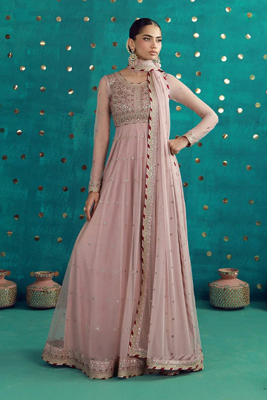 Asim Jofa - Luxury Festive - AJULFB-07 Embroidered Poly Net 2 Pcs - Unstitched