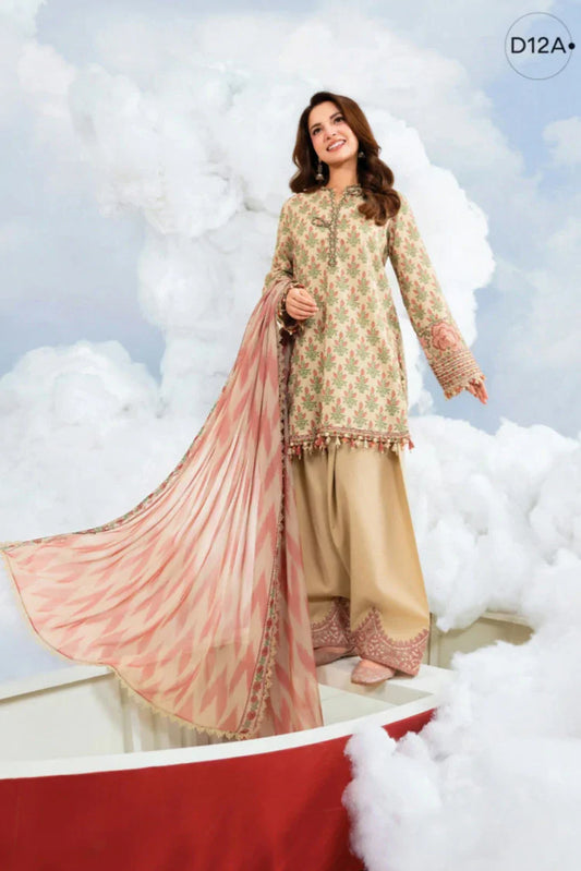 Picture of Maria B - Dreamscape M Basics EID II - Design-12A - Unstitched - Available at Raja Sahib
