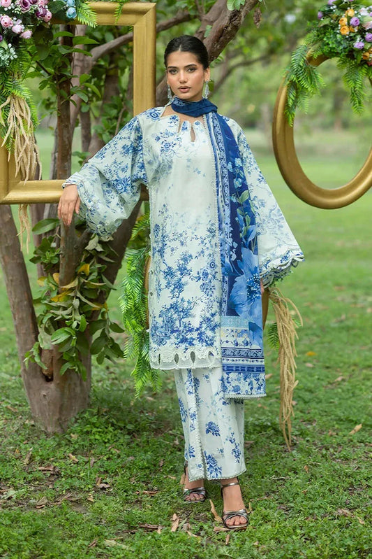 Picture of Elaf - Bridgerton Prints - EPB-7B FIORI D'AVORIO - Unstitched - Available at Raja Sahib