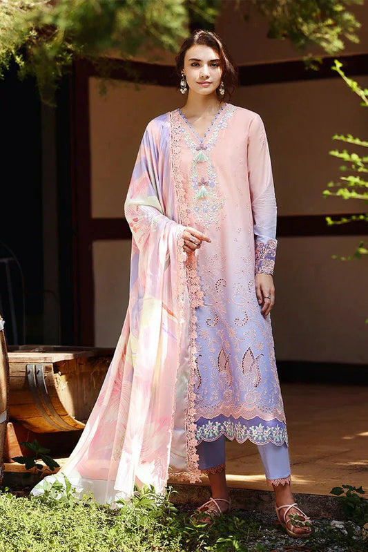 Picture of Mushq - Solace Ombre Chikankari - 01-Morning Veil - Unstitched - Available at Raja Sahib