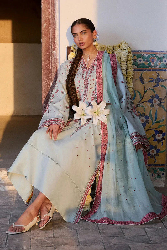 Picture of Hussain Rehar - Zan Spring Summer - D-103 Firuz - Unstitched - Available at Raja Sahib