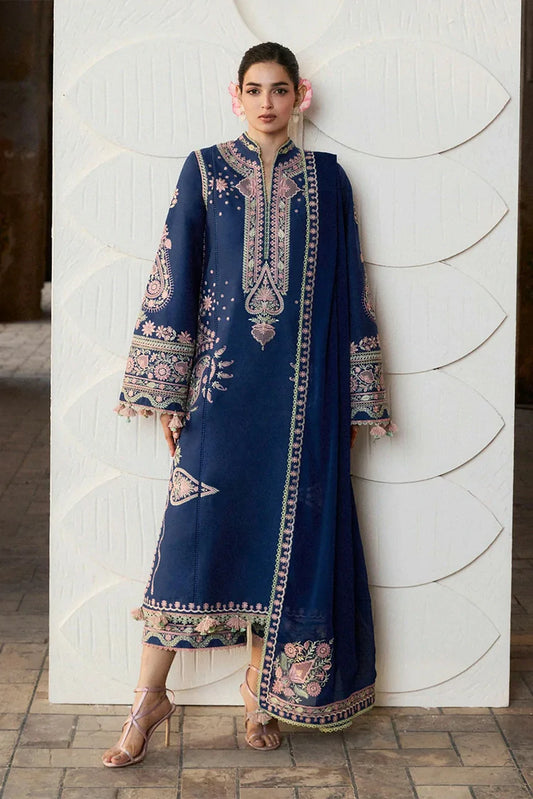 Picture of Hussain Rehar - Zan Spring Summer - D-107 Abi - Unstitched - Available at Raja Sahib