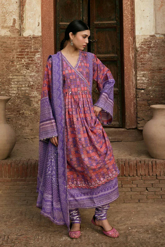 Picture of Kahf - Aangan Printed Chiffon Collection - KPS-3B ZARMEENA - Unstitched - Available at Raja Sahib