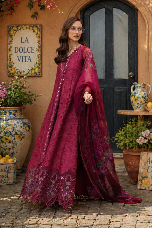 Picture of Noor by Saadia Asad - Noor Luxury Eid Schiffli Laserkari - Design 04 - Unstitched - Available at Raja Sahib