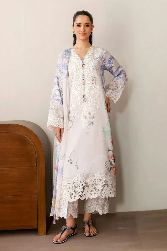 Picture of Roheenaz - Sunlit Tales Embroidered Edit - 12-Ivory Gleam - Unstitched - Available at Raja Sahib