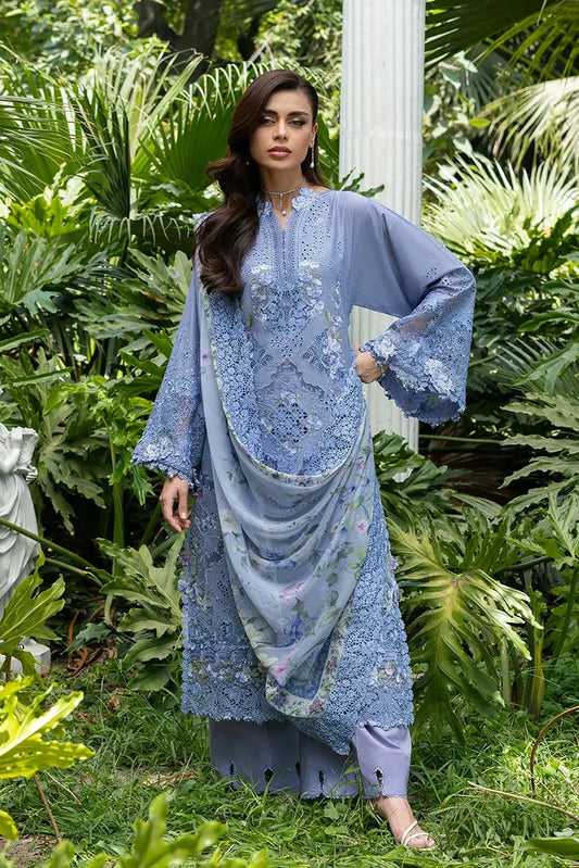 Elaf - Luxury Lawn Unstitched Vol 2 - ELQ-2B LAVENDER LUXE - Unstitched