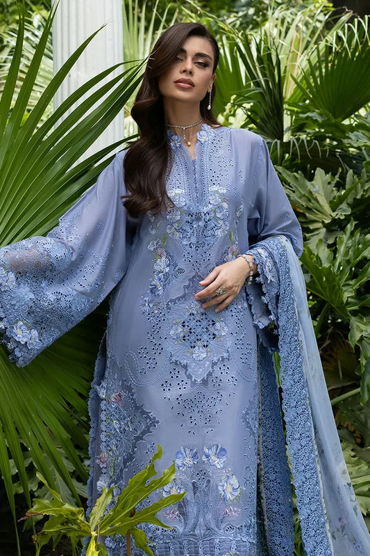 Picture of Elaf - Luxury Lawn Unstitched Vol 2 - ELQ-2B LAVENDER LUXE - Unstitched - Available at Raja Sahib