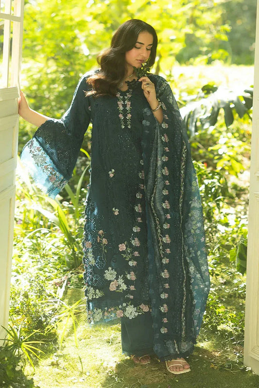 Elaf - Luxury Lawn Unstitched Vol 2 - ELQ-3B EMERALD FERN - Unstitched