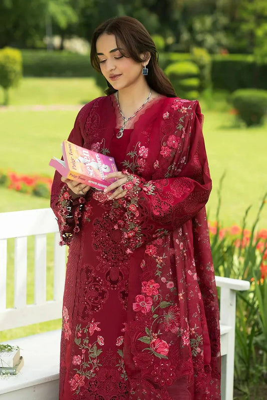 Picture of Elaf - Luxury Lawn Unstitched Vol 2 - ELQ-4A FALLING PETALS - Unstitched - Available at Raja Sahib