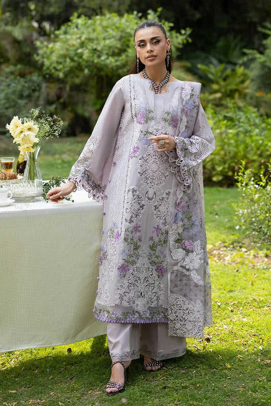 Elaf - Luxury Lawn Unstitched Vol 2 - ELQ-4B PURE PLUM - Unstitched