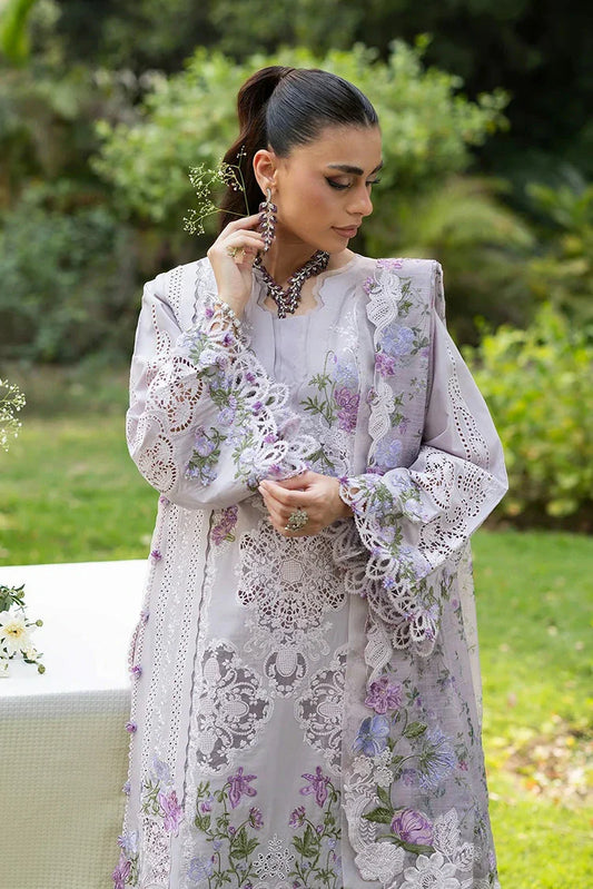 Picture of Elaf - Luxury Lawn Unstitched Vol 2 - ELQ-4B PURE PLUM - Unstitched - Available at Raja Sahib