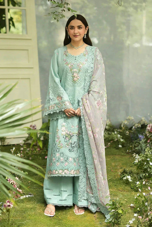Picture of Elaf - Luxury Lawn Unstitched Vol 2 - ELQ-6B MINT STORY - Unstitched - Available at Raja Sahib