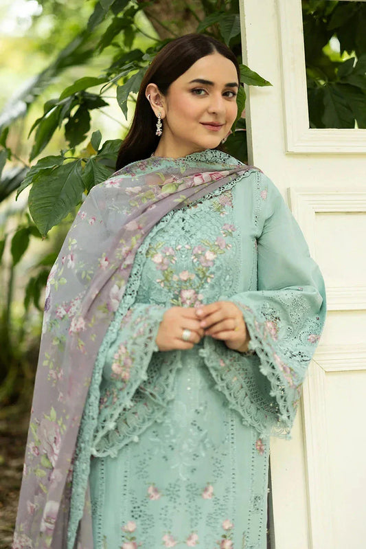 Picture of Elaf - Luxury Lawn Unstitched Vol 2 - ELQ-6B MINT STORY - Unstitched - Available at Raja Sahib
