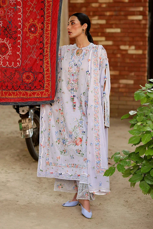 Zaha - Wild Flower Festive Lawn - PERIWINKLE MUSE (ZF26-11) - Unstitched