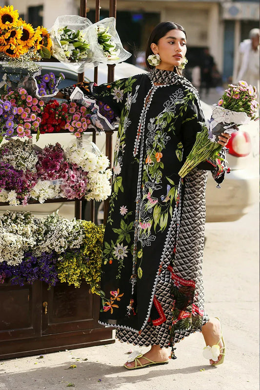 Zaha - Wild Flower Festive Lawn - MIDNIGHT BLOOM (ZF26-04) - Unstitched