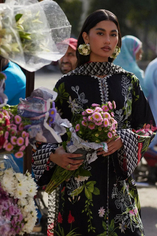 Picture of Zaha - Wild Flower Festive Lawn - MIDNIGHT BLOOM (ZF26-04) - Unstitched - Available at Raja Sahib
