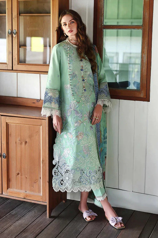 Picture of Mushq - Hemline The Secret Garden Beyond the Garden Gate - 11-Fernlore - Unstitched - Available at Raja Sahib