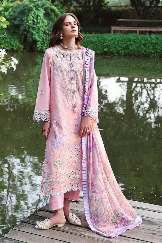 Picture of Mushq - Hemline The Secret Garden Beyond the Garden Gate - 02-Moonpetal - Unstitched - Available at Raja Sahib