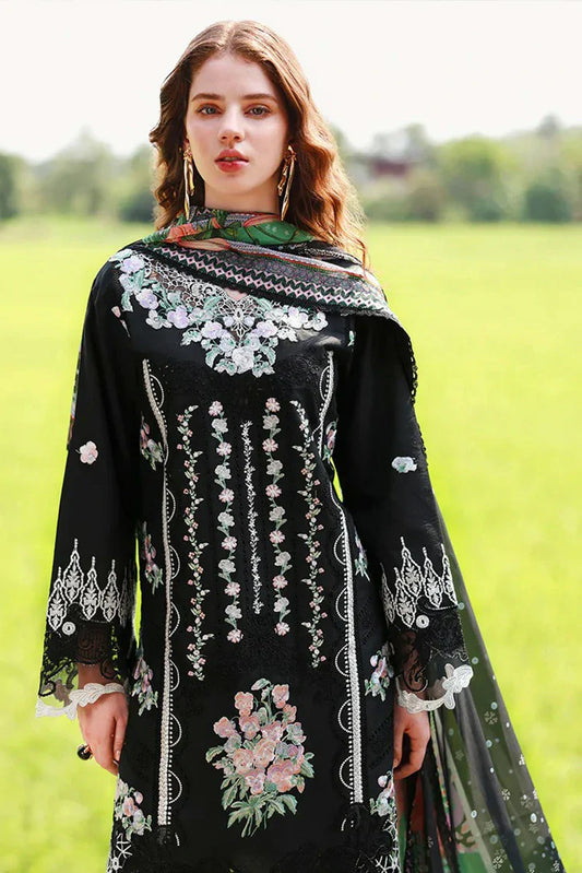 Picture of Mushq - Hemline The Secret Garden Beyond the Garden Gate - 09-Nightshade Bloom - Unstitched - Available at Raja Sahib
