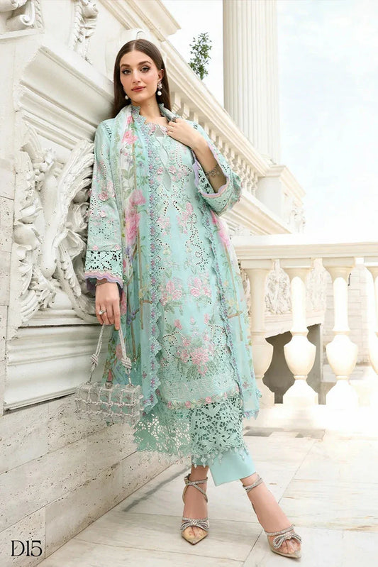 Picture of Maria B - Luxury Lawn Eid 2 - Design 15 - Unstitched - Available at Raja Sahib