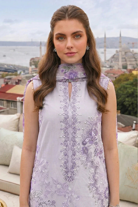 Picture of Asifa & Nabeel - Summer Lawn Soiree - Lilac River (SL26-02) - Unstitched - Available at Raja Sahib