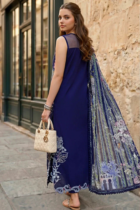 Picture of Asifa & Nabeel - Summer Lawn Soiree - Scarlet Blue (SL26-04) - Unstitched - Available at Raja Sahib