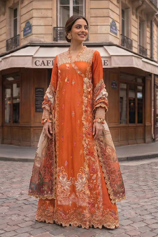 Picture of Asifa & Nabeel - Summer Lawn Soiree - Coral Fusion (SL26-06) - Unstitched - Available at Raja Sahib