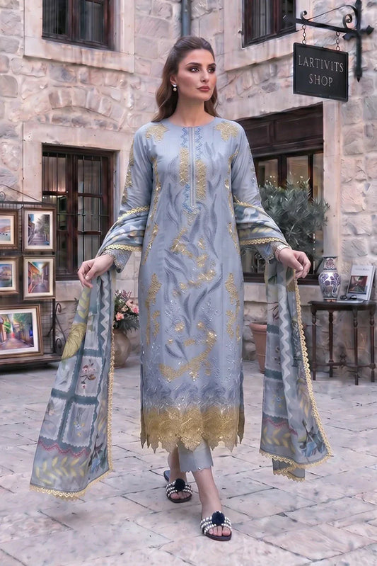 Picture of Asifa & Nabeel - Summer Lawn Soiree - Ash Elegance (SL26-07) - Unstitched - Available at Raja Sahib